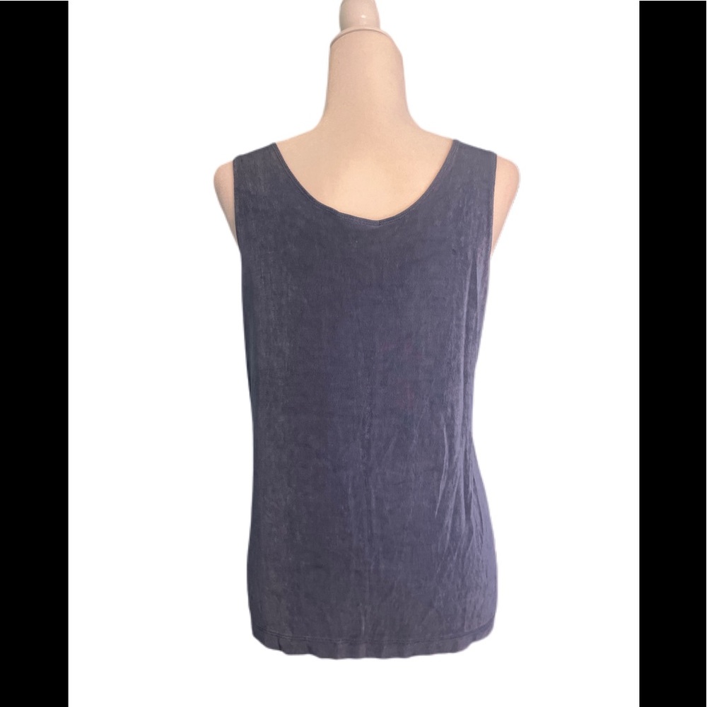 Chicos Travelers size 2 steel blue tank top size 12-14 - Picture 2 of 8